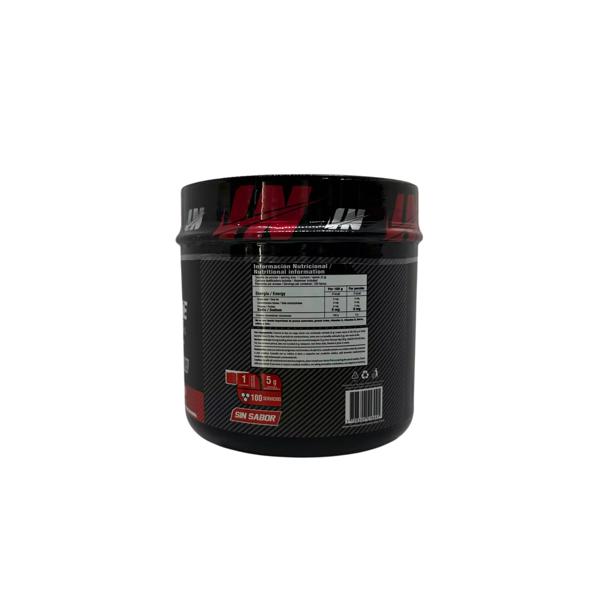 Creatina Monohidratada Iron Nutrition. 500 g